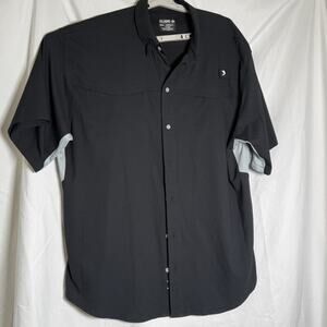 Men’s Reel Legends XXL Mariner II Short Sleeve Button Up Black